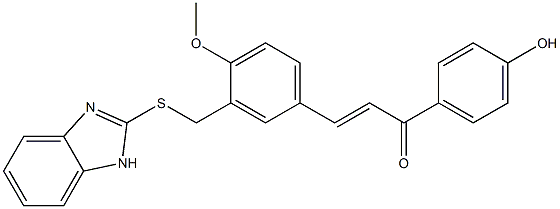 3-{3-[(1H-benzimidazol-2-ylsulfanyl)methyl]-4-methoxyphenyl}-1-(4-hydroxyphenyl)-2-propen-1-one