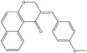 2-(4-methoxybenzylidene)-2,3-dihydro-1H-benzo[f]chromen-1-one Struktur