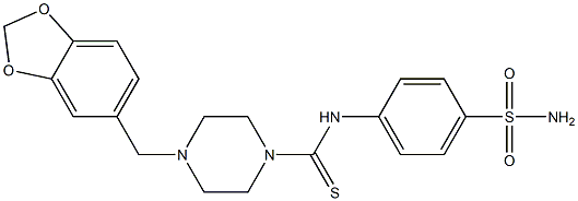 N-[4-(aminosulfonyl)phenyl]-4-(1,3-benzodioxol-5-ylmethyl)-1-piperazinecarbothioamide