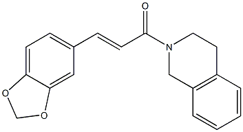 2-[3-(1,3-benzodioxol-5-yl)acryloyl]-1,2,3,4-tetrahydroisoquinoline Structure