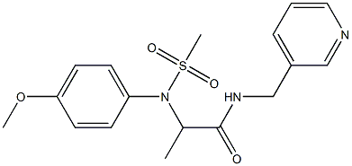 2-[4-methoxy(methylsulfonyl)anilino]-N-(3-pyridinylmethyl)propanamide Struktur