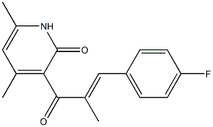 3-[3-(4-fluorophenyl)-2-methylacryloyl]-4,6-dimethyl-2(1H)-pyridinone Structure