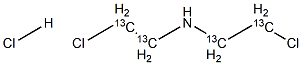 Bis(2-chloroethyl)-13C4-amine  hydrochloride, 1173018-36-4, 结构式