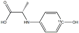 L-4-Hydroxyphenyl-4-13C-alanine Structure