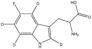 5-Fluoro-DL-tryptophan-2,4,6,7-d4 Structure