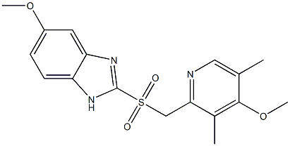 5-Methoxy-2-[[(4-methoxy-3,5-dimethylpyridine-2-yl)methyl]sulfonyl]-1H-benzimidazole Structure