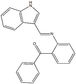 (2-{[(E)-1H-indol-3-ylmethylidene]amino}phenyl)(phenyl)methanone Struktur