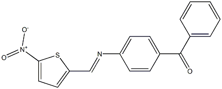 (4-{[(E)-(5-nitro-2-thienyl)methylidene]amino}phenyl)(phenyl)methanone Structure