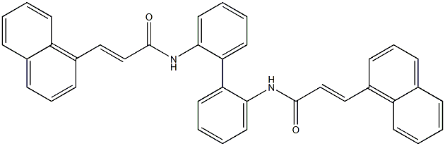 (E)-3-(1-naphthyl)-N-(2'-{[(E)-3-(1-naphthyl)-2-propenoyl]amino}[1,1'-biphenyl]-2-yl)-2-propenamide Structure