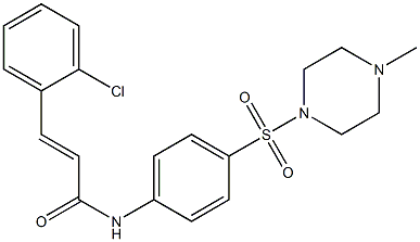 (E)-3-(2-chlorophenyl)-N-{4-[(4-methyl-1-piperazinyl)sulfonyl]phenyl}-2-propenamide Structure