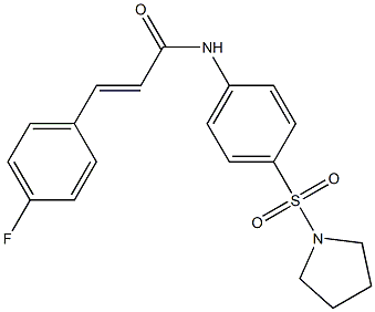(E)-3-(4-fluorophenyl)-N-[4-(1-pyrrolidinylsulfonyl)phenyl]-2-propenamide Struktur