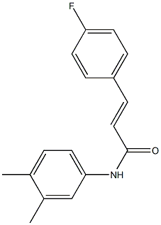 (E)-N-(3,4-dimethylphenyl)-3-(4-fluorophenyl)-2-propenamide 化学構造式