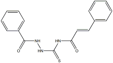 (E)-N-[(2-benzoylhydrazino)carbothioyl]-3-phenyl-2-propenamide 结构式