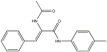 (Z)-2-(acetylamino)-N-(4-methylphenyl)-3-phenyl-2-propenamide Structure