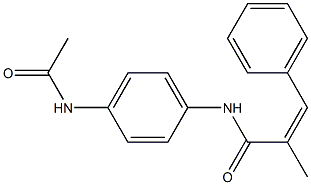 (Z)-N-[4-(acetylamino)phenyl]-2-methyl-3-phenyl-2-propenamide Structure