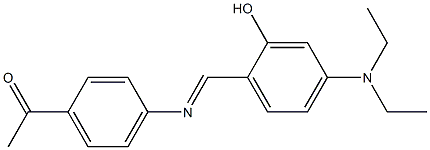 1-[4-({(E)-[4-(diethylamino)-2-hydroxyphenyl]methylidene}amino)phenyl]-1-ethanone Struktur