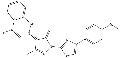 1-[4-(4-methoxyphenyl)-1,3-thiazol-2-yl]-3-methyl-1H-pyrazole-4,5-dione 4-[N-(2-nitrophenyl)hydrazone]