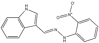 1H-indole-3-carbaldehyde N-(2-nitrophenyl)hydrazone Structure