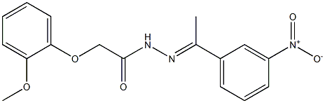 2-(2-methoxyphenoxy)-N'-[(E)-1-(3-nitrophenyl)ethylidene]acetohydrazide