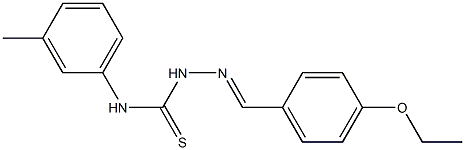 2-[(E)-(4-ethoxyphenyl)methylidene]-N-(3-methylphenyl)-1-hydrazinecarbothioamide Struktur