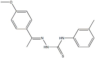  2-[(E)-1-(4-methoxyphenyl)ethylidene]-N-(3-methylphenyl)-1-hydrazinecarbothioamide