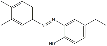 2-[(E)-2-(3,4-dimethylphenyl)diazenyl]-4-ethylphenol Struktur