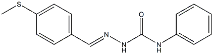 2-{(E)-[4-(methylsulfanyl)phenyl]methylidene}-N-phenyl-1-hydrazinecarboxamide Struktur