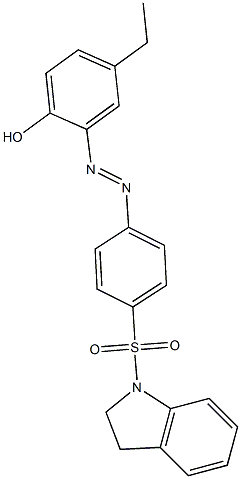 2-{(E)-2-[4-(2,3-dihydro-1H-indol-1-ylsulfonyl)phenyl]diazenyl}-4-ethylphenol
