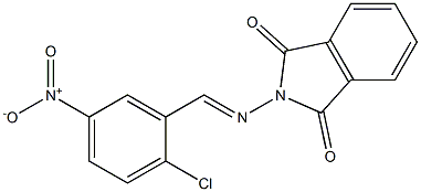 2-{[(E)-(2-chloro-5-nitrophenyl)methylidene]amino}-1H-isoindole-1,3(2H)-dione Structure