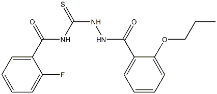  2-fluoro-N-{[2-(2-propoxybenzoyl)hydrazino]carbothioyl}benzamide