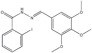 2-iodo-N'-[(E)-(3,4,5-trimethoxyphenyl)methylidene]benzohydrazide 结构式