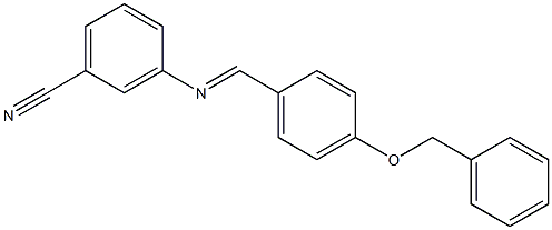 3-({(E)-[4-(benzyloxy)phenyl]methylidene}amino)benzonitrile Structure