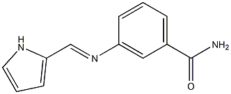 3-{[(E)-1H-pyrrol-2-ylmethylidene]amino}benzamide Structure