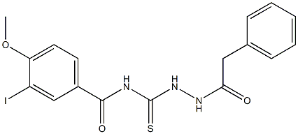 3-iodo-4-methoxy-N-{[2-(2-phenylacetyl)hydrazino]carbothioyl}benzamide