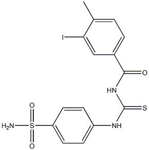 4-({[(3-iodo-4-methylbenzoyl)amino]carbothioyl}amino)benzenesulfonamide