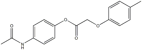 4-(acetylamino)phenyl 2-(4-methylphenoxy)acetate Struktur