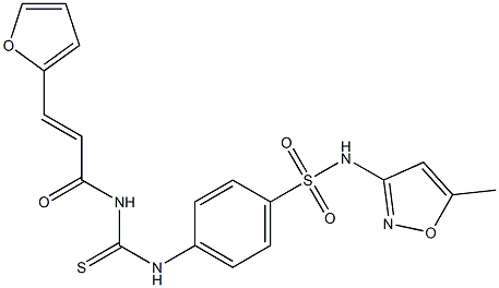 4-[({[(E)-3-(2-furyl)-2-propenoyl]amino}carbothioyl)amino]-N-(5-methyl-3-isoxazolyl)benzenesulfonamide Struktur