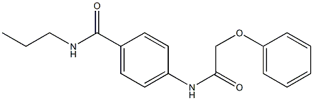 4-[(2-phenoxyacetyl)amino]-N-propylbenzamide Structure