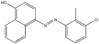 4-[(E)-2-(3-chloro-2-methylphenyl)diazenyl]-1-naphthol Struktur