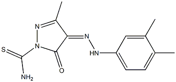 4-[(Z)-2-(3,4-dimethylphenyl)hydrazono]-3-methyl-5-oxo-1H-pyrazole-1(5H)-carbothioamide
