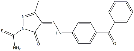 4-[(Z)-2-(4-benzoylphenyl)hydrazono]-3-methyl-5-oxo-1H-pyrazole-1(5H)-carbothioamide
