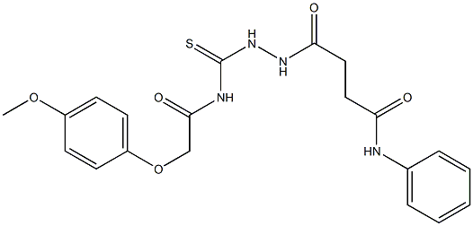 4-[2-({[2-(4-methoxyphenoxy)acetyl]amino}carbothioyl)hydrazino]-4-oxo-N-phenylbutanamide