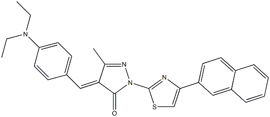 4-{(E)-[4-(diethylamino)phenyl]methylidene}-5-methyl-2-[4-(2-naphthyl)-1,3-thiazol-2-yl]-2,4-dihydro-3H-pyrazol-3-one|