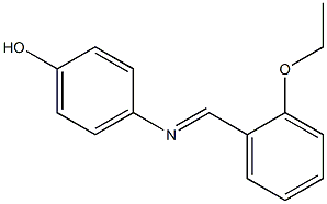 4-{[(E)-(2-ethoxyphenyl)methylidene]amino}phenol Struktur