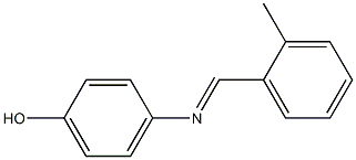 4-{[(E)-(2-methylphenyl)methylidene]amino}phenol 结构式