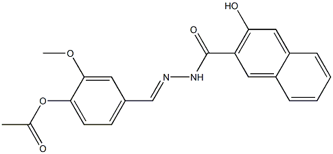 4-{[(E)-2-(3-hydroxy-2-naphthoyl)hydrazono]methyl}-2-methoxyphenyl acetate|