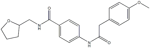 4-{[2-(4-methoxyphenyl)acetyl]amino}-N-(tetrahydro-2-furanylmethyl)benzamide