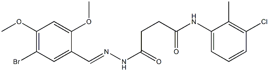 4-{2-[(E)-(5-bromo-2,4-dimethoxyphenyl)methylidene]hydrazino}-N-(3-chloro-2-methylphenyl)-4-oxobutanamide Structure