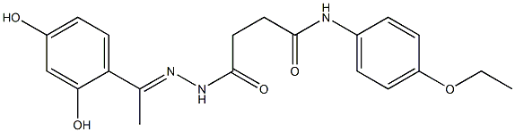 4-{2-[(E)-1-(2,4-dihydroxyphenyl)ethylidene]hydrazino}-N-(4-ethoxyphenyl)-4-oxobutanamide Structure
