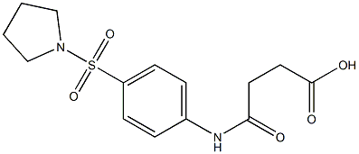 4-oxo-4-[4-(1-pyrrolidinylsulfonyl)anilino]butanoic acid,,结构式